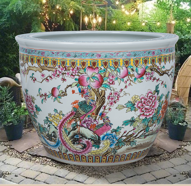 Wholesale Luxury Large Chinese Hand Painted Blue and White Porcelain Ceramic Flower Pots Planter