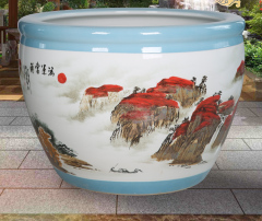 Wholesale Luxury Large Chinese Hand Painted Blue and White Porcelain Ceramic Flower Pots Planter