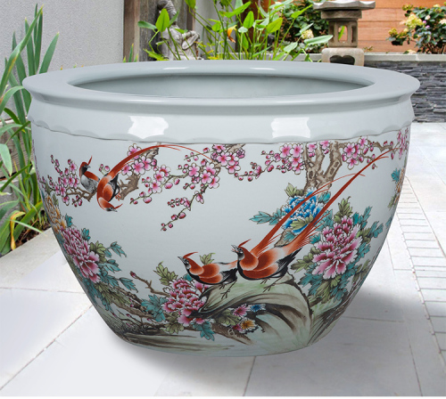 Wholesale Luxury Large Chinese Hand Painted Blue and White Porcelain Ceramic Flower Pots Planter