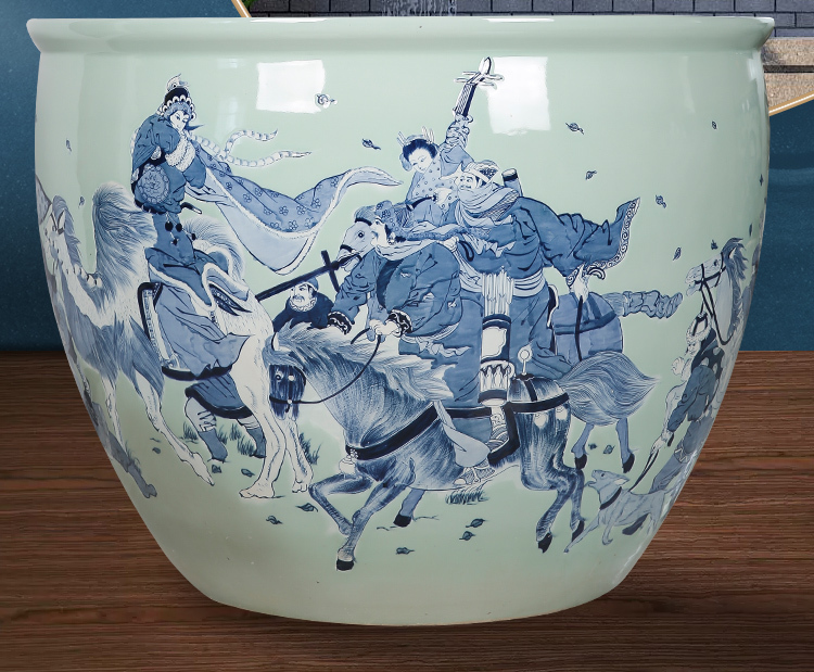 Wholesale Luxury Large Chinese Hand Painted Blue and White Porcelain Ceramic Flower Pots Planter