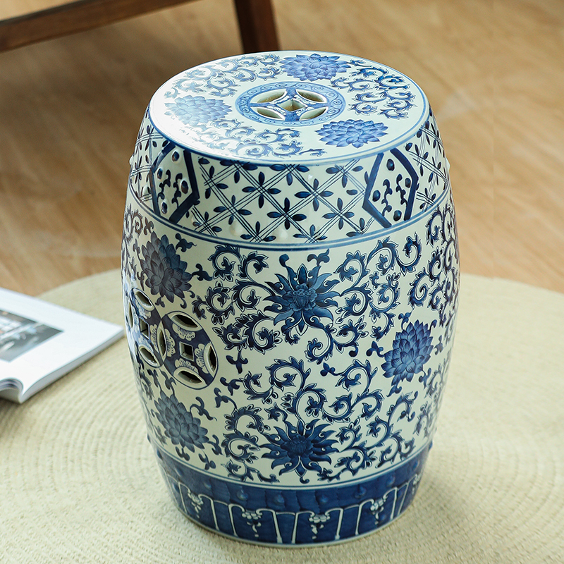 Factory Direct Solid Color Chinese Porcelain Ceramic Stool Garden Seats
