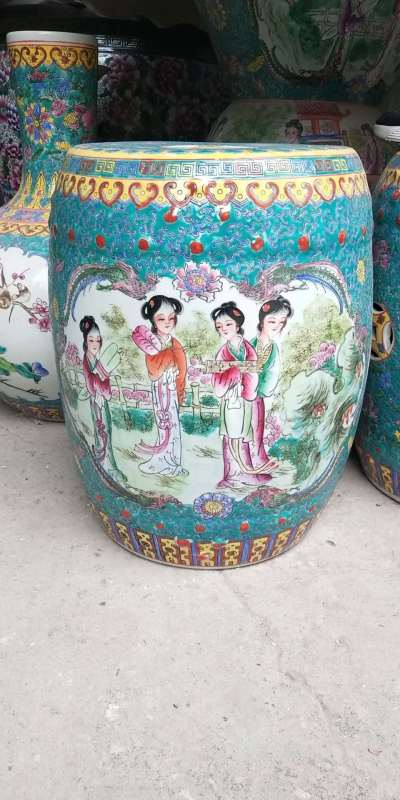 Factory Direct Solid Color Chinese Porcelain Ceramic Stool Garden Seats