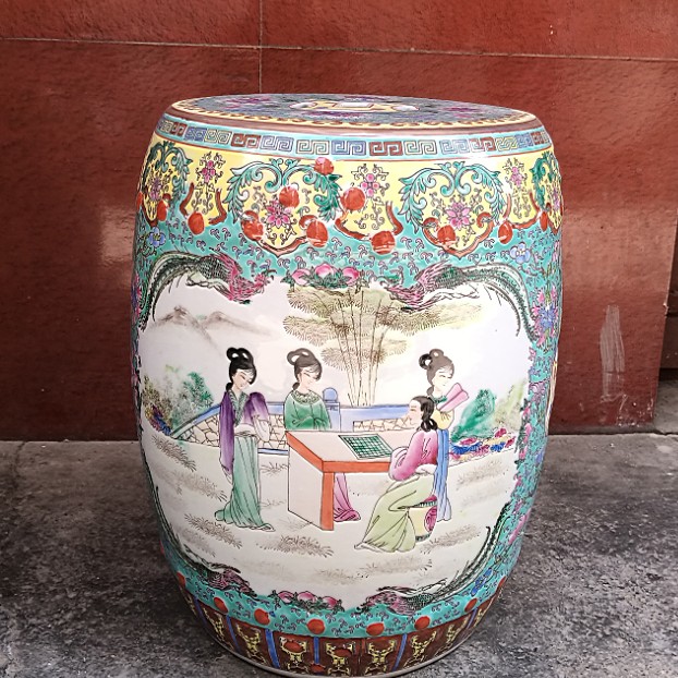 Factory Direct Solid Color Chinese Porcelain Ceramic Stool Garden Seats