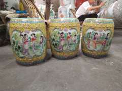 Factory Direct Solid Color Chinese Porcelain Ceramic Stool Garden Seats