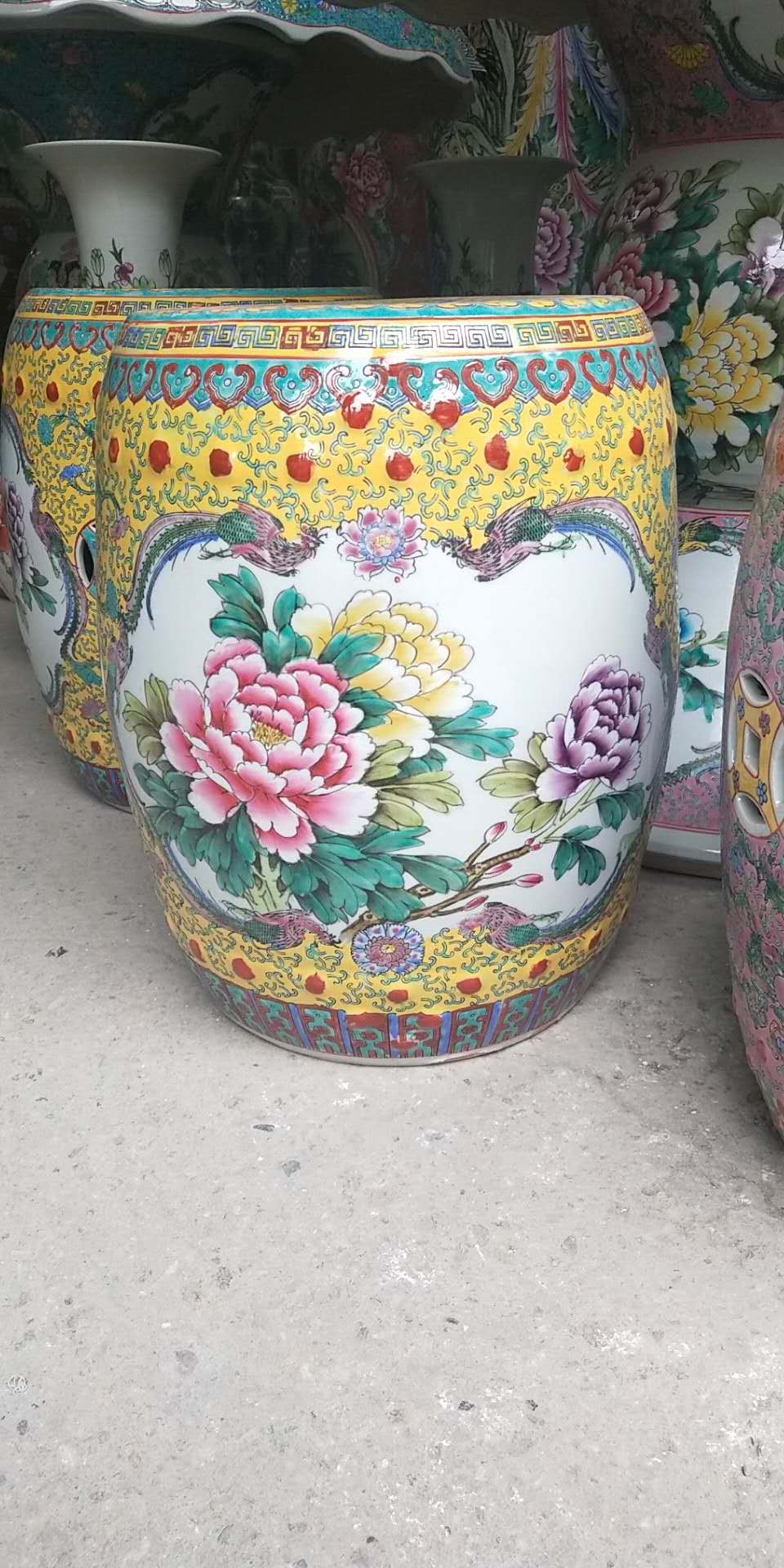 Factory Direct Solid Color Chinese Porcelain Ceramic Stool Garden Seats