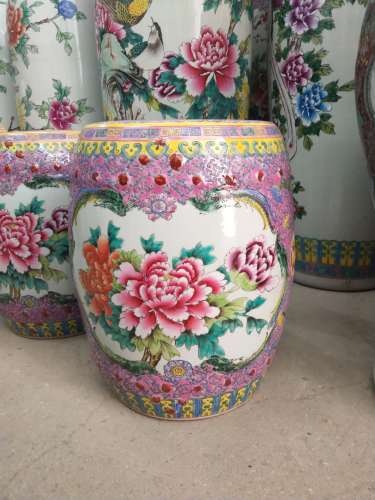 Factory Direct Solid Color Chinese Porcelain Ceramic Stool Garden Seats