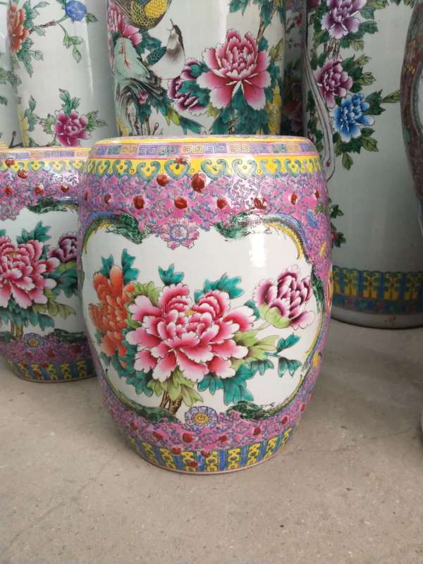 Factory Direct Solid Color Chinese Porcelain Ceramic Stool Garden Seats