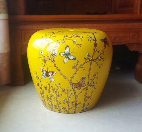 Factory Direct Solid Color Chinese Porcelain Ceramic Stool Garden Seats