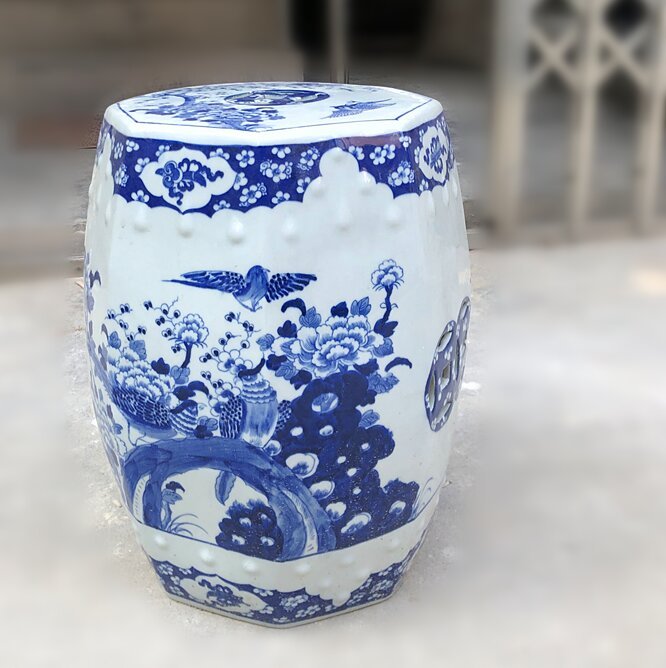 Factory Direct Solid Color Chinese Porcelain Ceramic Stool Garden Seats