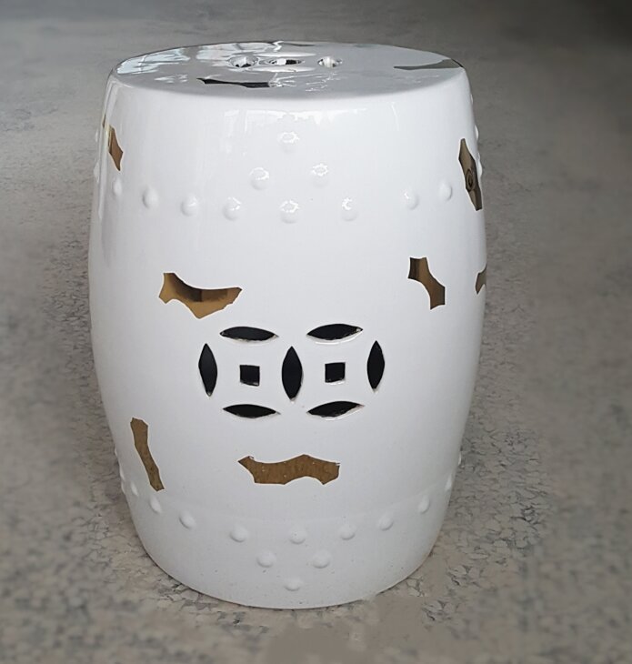 Factory Direct Solid Color Chinese Porcelain Ceramic Stool Garden Seats