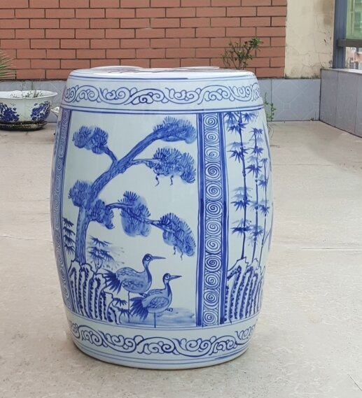 Factory Direct Solid Color Chinese Porcelain Ceramic Stool Garden Seats