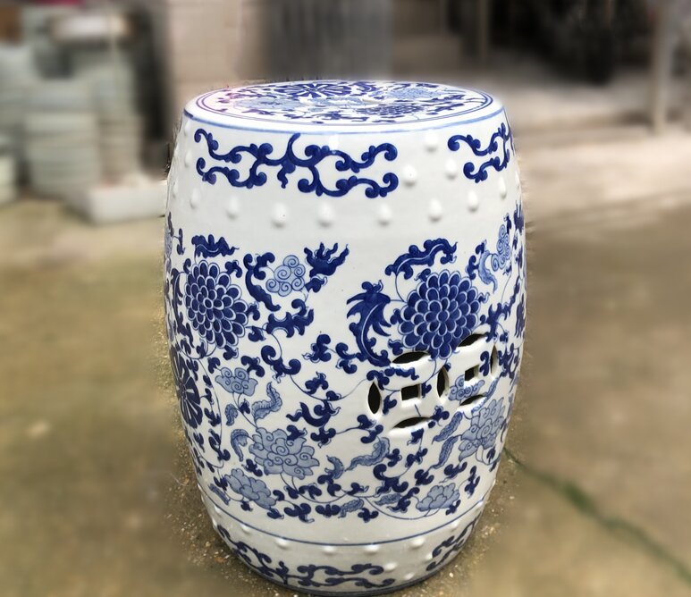 Factory Direct Solid Color Chinese Porcelain Ceramic Stool Garden Seats