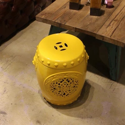 Factory Direct Solid Color Chinese Porcelain Ceramic Stool Garden Seats