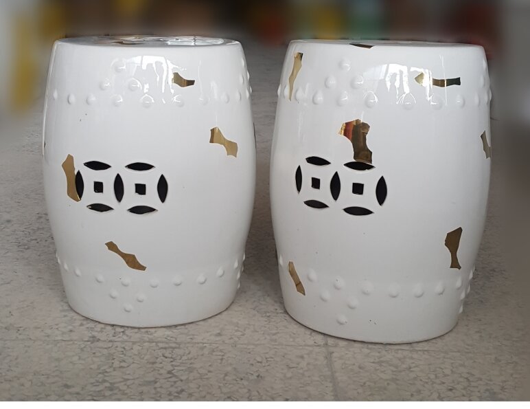 Factory Direct Solid Color Chinese Porcelain Ceramic Stool Garden Seats