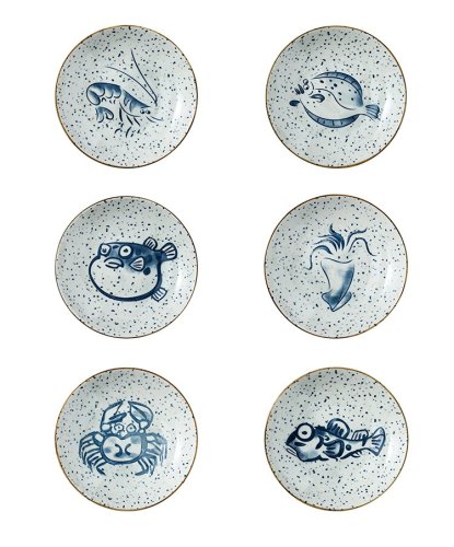 Japanese tableware blue and white porcelain dinner bowls 5"