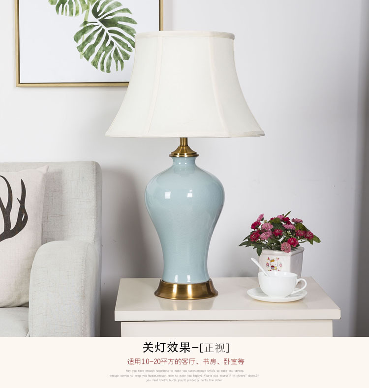Factory Direct Jingdezhen Blue and White Porcelain Table Lamps for Living Room