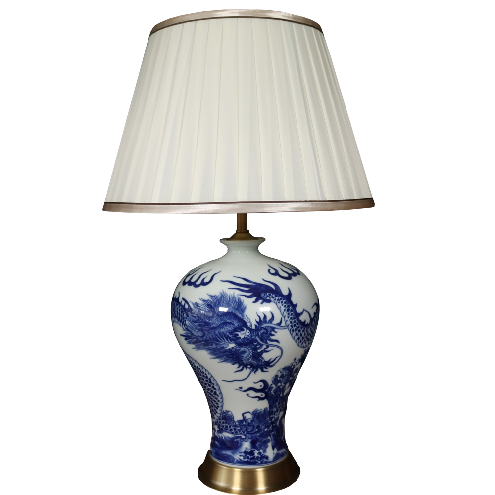 Factory Direct Jingdezhen Blue and White Porcelain Table Lamps for Living Room