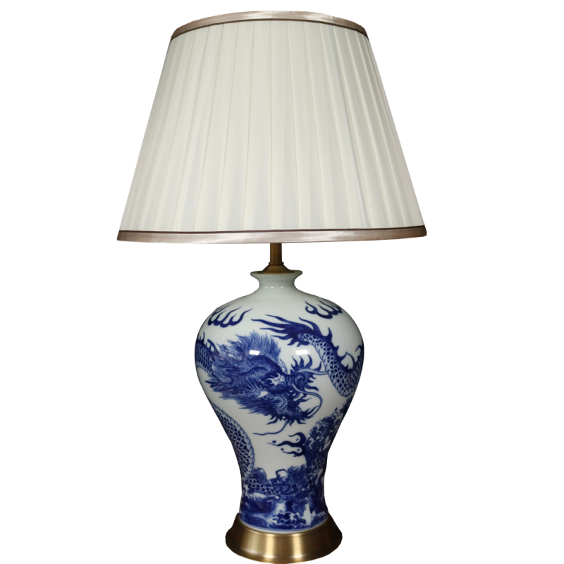 Factory Direct Jingdezhen Blue and White Porcelain Table Lamps for Living Room