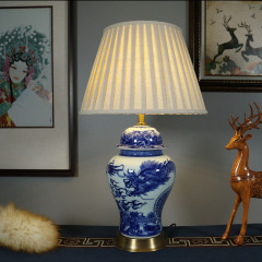 Factory Direct Jingdezhen Blue and White Porcelain Table Lamps for Living Room