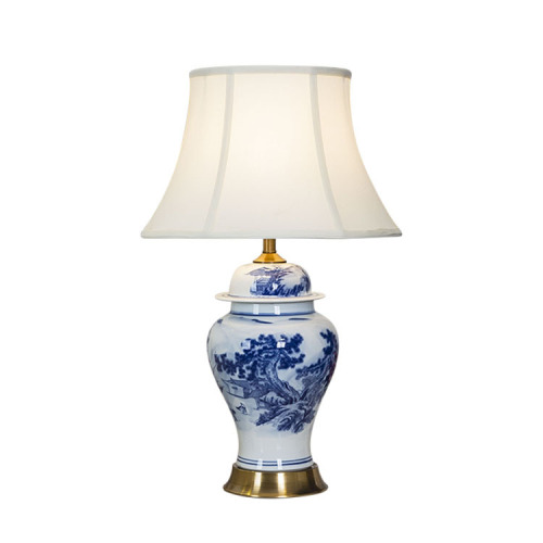 Factory Direct Jingdezhen Blue and White Porcelain Table Lamps for Living Room