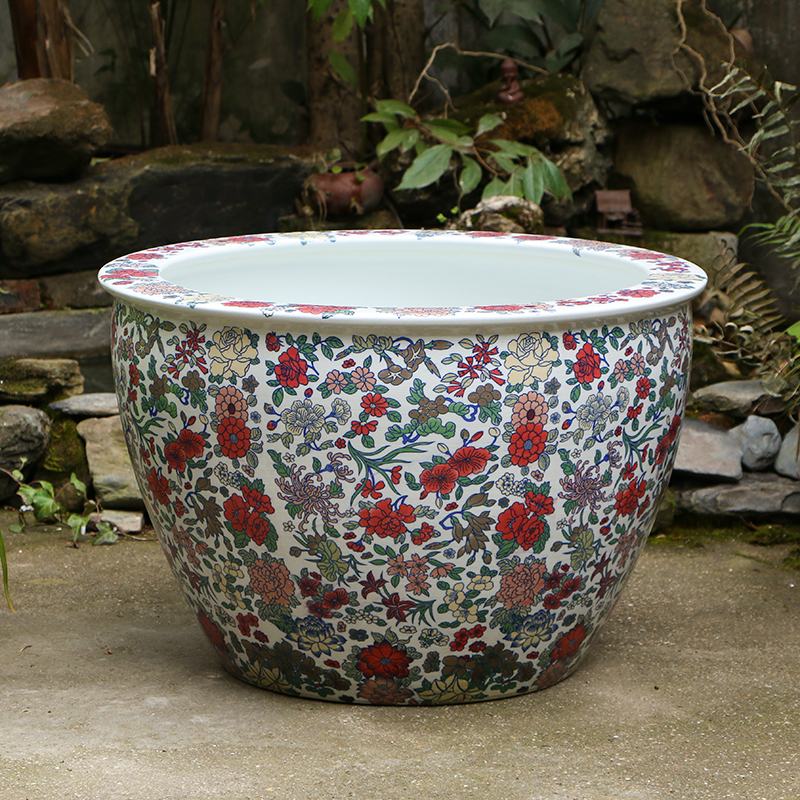 Wholesale Luxury Large Chinese Hand Painted Blue and White Porcelain Ceramic Flower Pots Planter