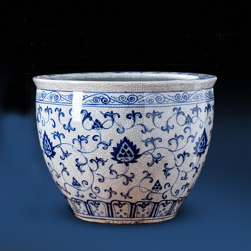 Wholesale Luxury Large Jingdezhen Hand Painted Blue and White Porcelain Ceramic Flower Pots Planter for Indoor and Outdoor