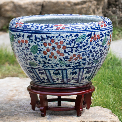 Retail Luxury Big Size Hand Painted Blue and White Porcelain Ceramic Flower Pots Plant Pot for Indoor and Garden Outdoor