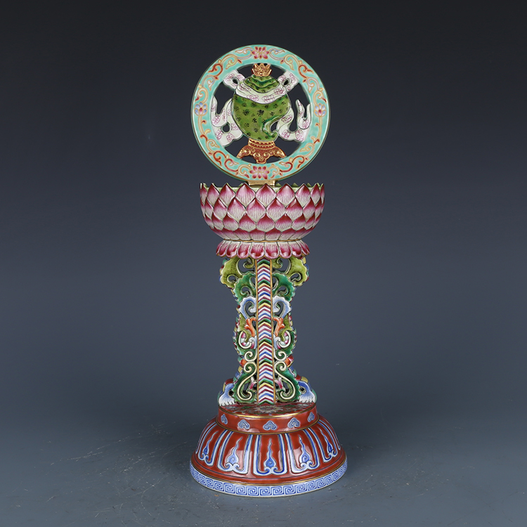 Antique Qing Qianlong Dynasty Ceramic Yellow Ground Heavy Famille Rose Porcelain Vase for Collection