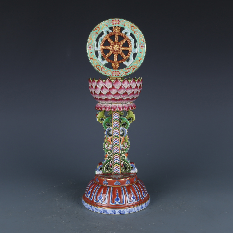 Antique Qing Qianlong Dynasty Ceramic Yellow Ground Heavy Famille Rose Porcelain Vase for Collection