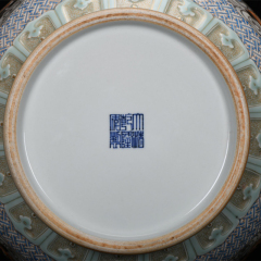 Antique Qing Qianlong Dynasty Ceramic Yellow Ground Heavy Famille Rose Porcelain Vase for Collection