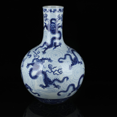 Antique Qing Qianlong Dynasty Ceramic Yellow Ground Heavy Famille Rose Porcelain Vase for Collection