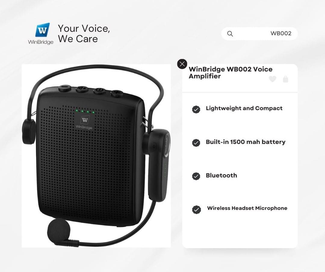 WinBridge Bluetooth Voice Amplifier For Teachers, Iceland