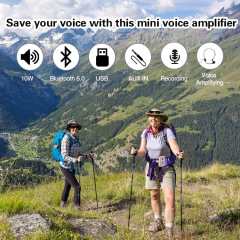 S208 10W Mini Voice Amplifier – Portable Rechargeable PA System with Wired Headset | WinBridge