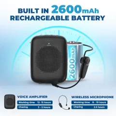 A002 15W Bluetooth Voice Amplifier with Wireless Headset Microphone | WinBridge