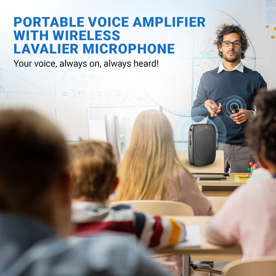 C006 15W Bluetooth Voice Amplifier with Wireless Lavalier Microphone | WinBridge