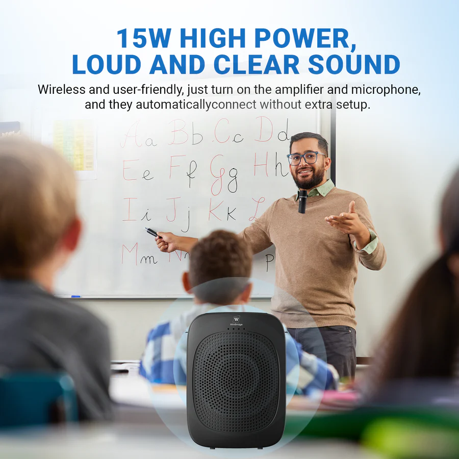 C006 15W Bluetooth Voice Amplifier with Wireless Lavalier Microphone | WinBridge