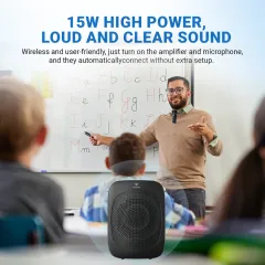 C006 15W Bluetooth Voice Amplifier with Wireless Lavalier Microphone | WinBridge