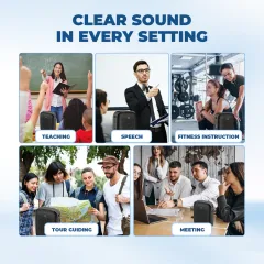 A006 15W Bluetooth Voice Amplifier with Wireless Lavalier Microphone | WinBridge
