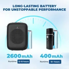 A006 15W Bluetooth Voice Amplifier with Wireless Lavalier Microphone | WinBridge