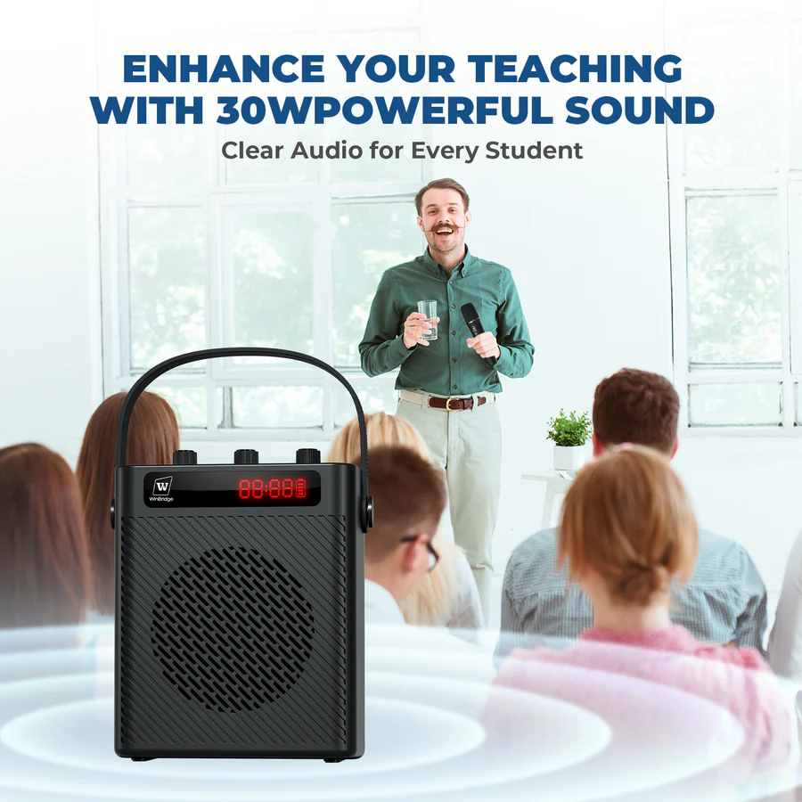 S93 Pro 30W Bluetooth Voice Amplifier with Wireless Handheld Microphone | WinBridge