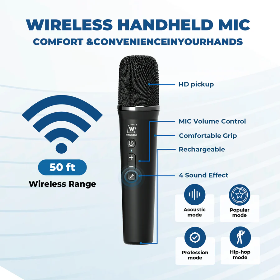S93 Pro 30W Bluetooth Voice Amplifier with Wireless Handheld Microphone | WinBridge