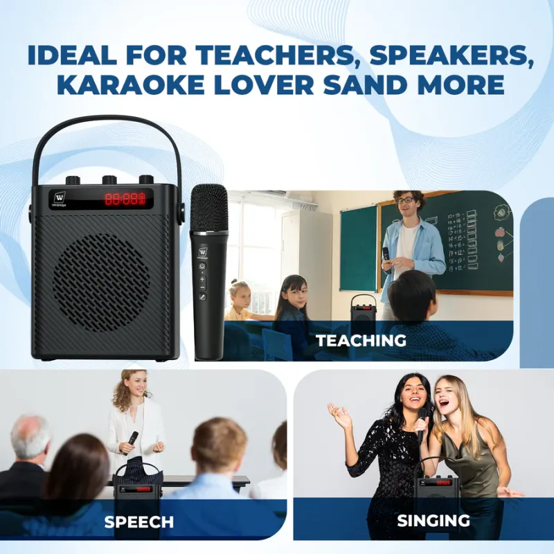 S93 Pro 30W Bluetooth Voice Amplifier with Wireless Handheld Microphone | WinBridge