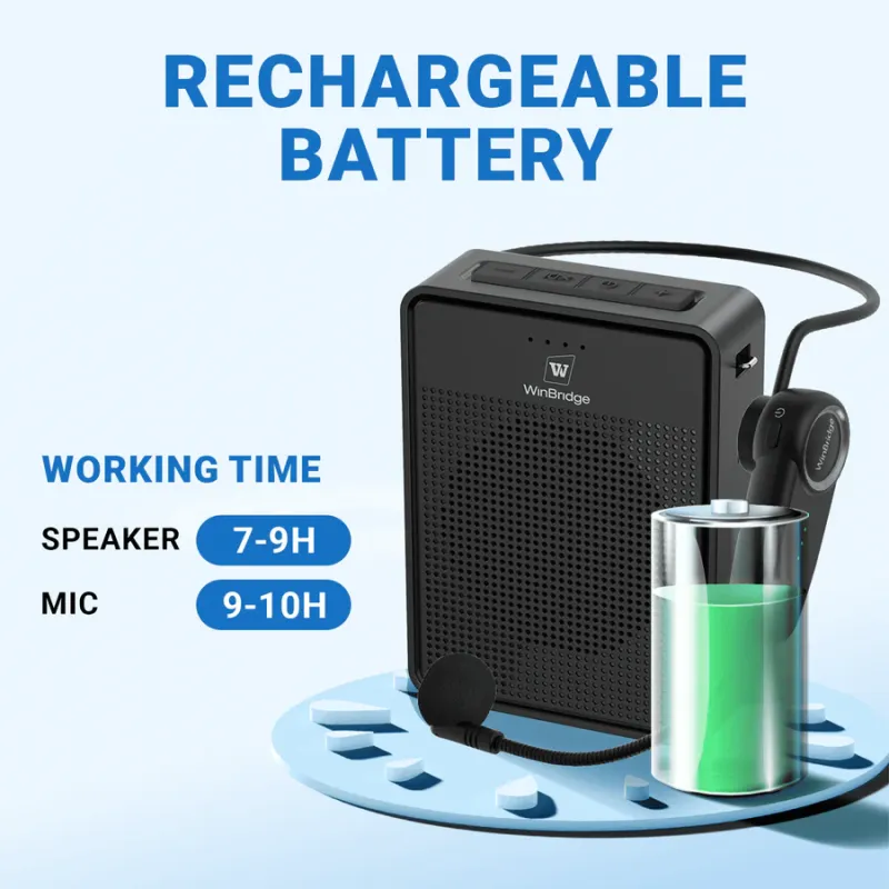 B002 15W Bluetooth Voice Amplifier with Wireless Headset Microphone | WinBridge