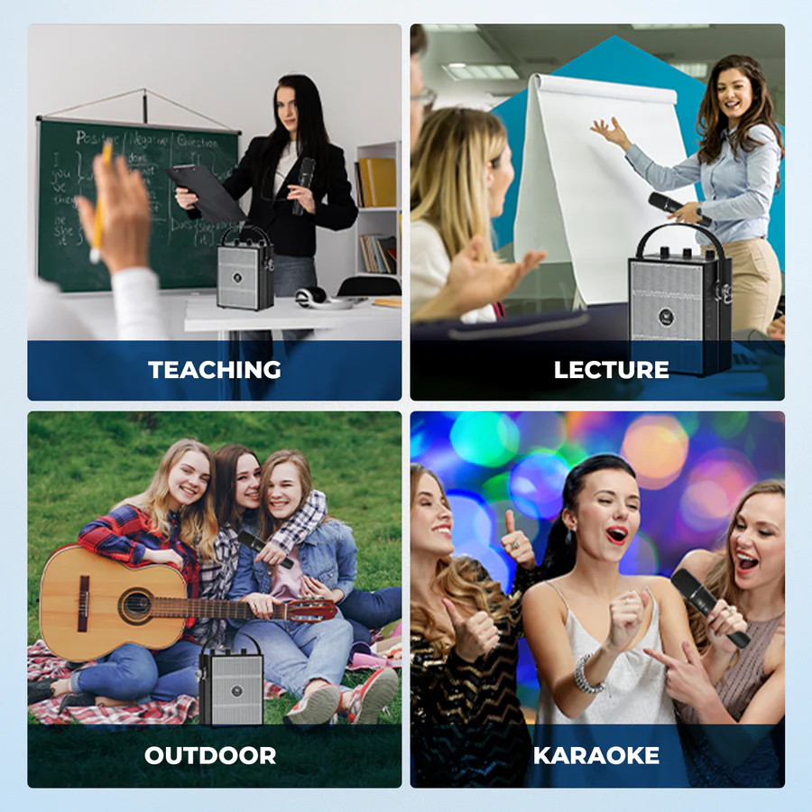 S98 Pro 50W Wireless PA System with Dual Microphones | WinBridge