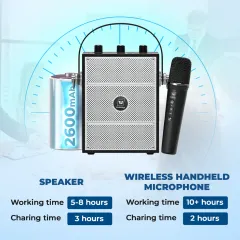 S98 Pro 50W Wireless PA System with Dual Microphones | WinBridge