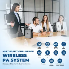 S98 Pro 50W Wireless PA System with Dual Microphones | WinBridge
