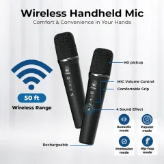 S100 Pro 70W Wireless PA System with Dual Microphones | WinBridge