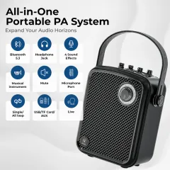 S100 Pro 70W Wireless PA System with Dual Microphones | WinBridge