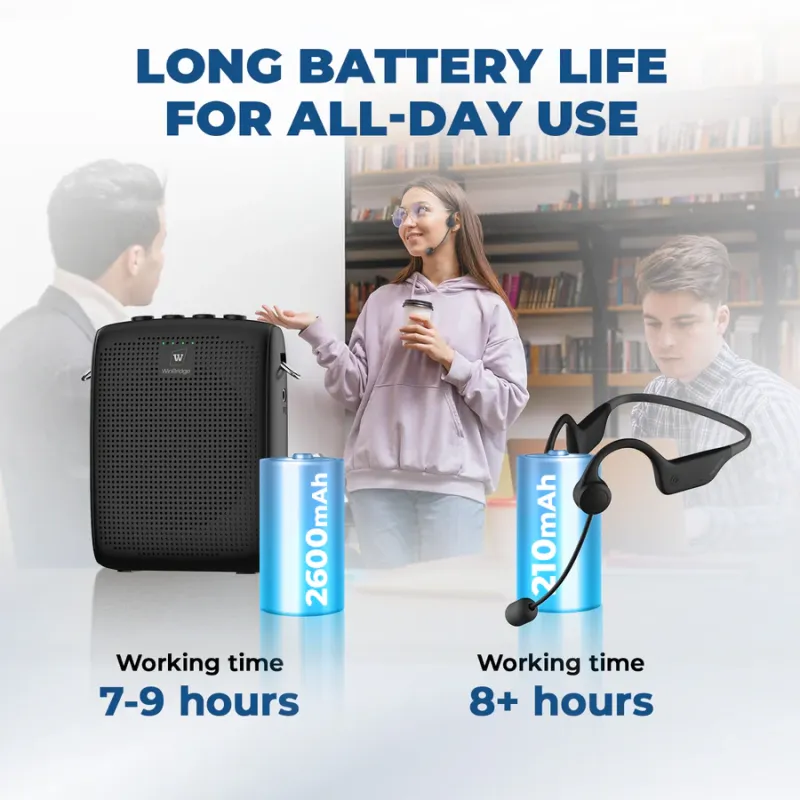 WB007 15W Bluetooth Voice Amplifier with Wireless Earhook Microphone | WinBridge