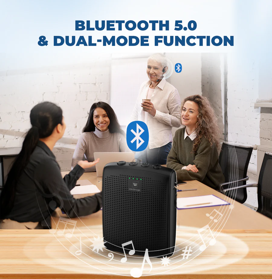 WB007 15W Bluetooth Voice Amplifier with Wireless Earhook Microphone | WinBridge